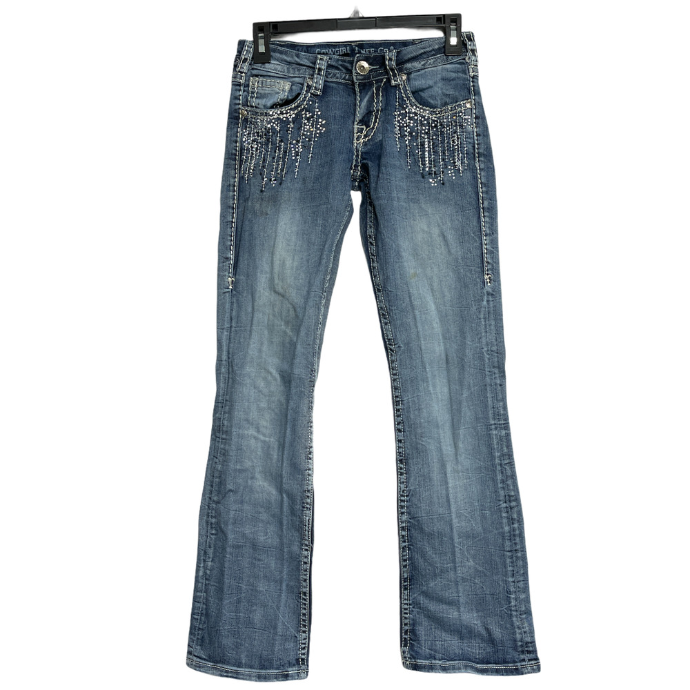 Cowgirl Tuff Women Jeans 25 Dark Wash Blue Denim Low Rise Bootcut